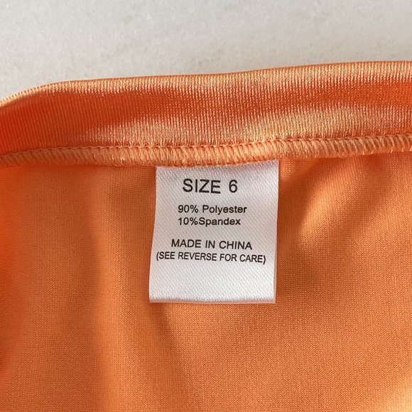 3/$36 - NWT! New Lady Princess Orange panty / underwear, bow detail (size 6) - Picture 3 of 4